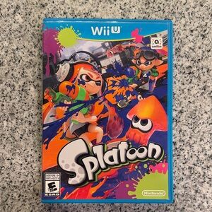 Nintendo Wii U Splatoon Game - Vibrant Blue Case